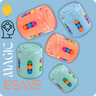 Magic Beans- New 2-in-1 Puzzle and Spinner Cylinder